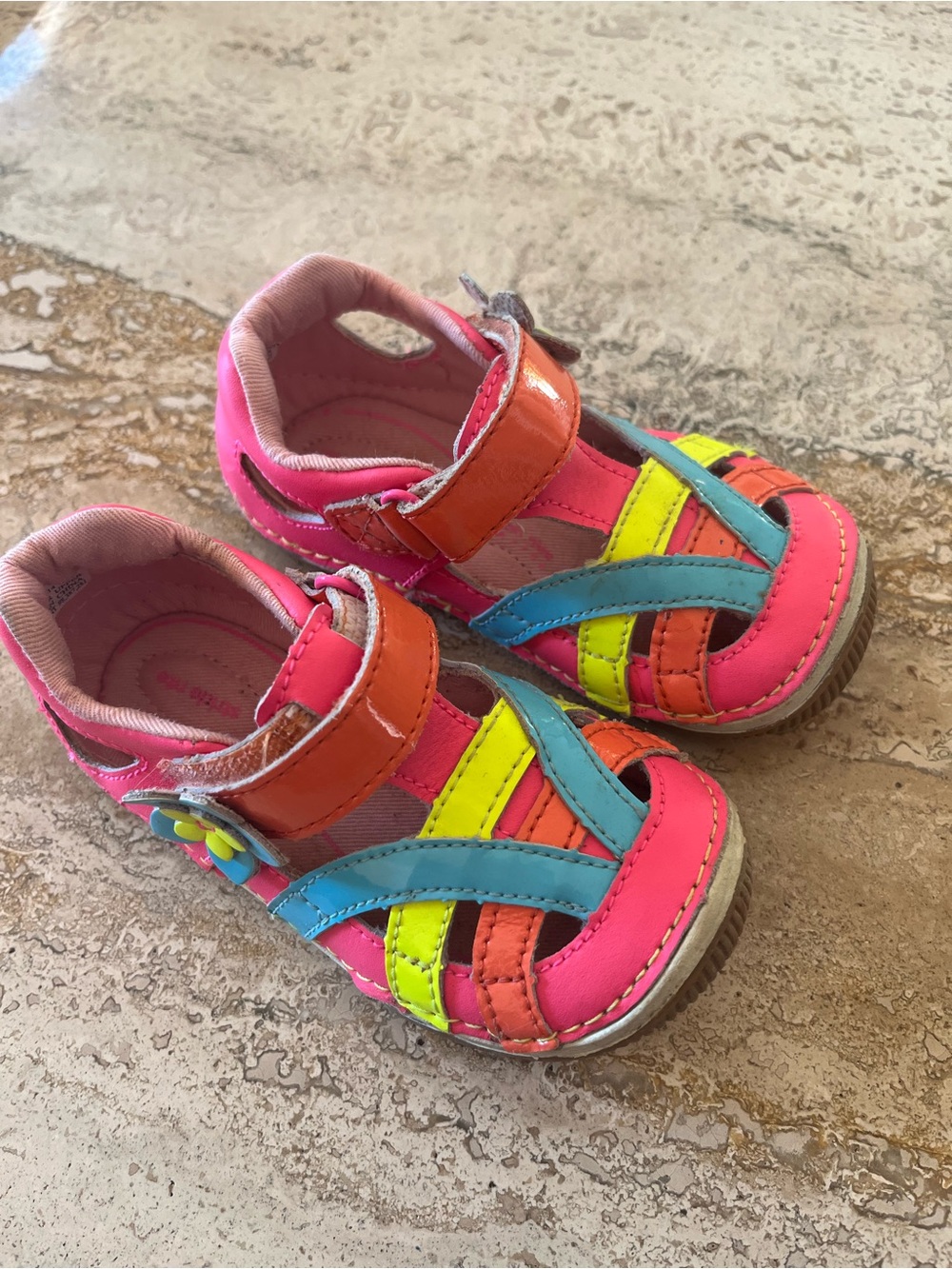 Stride Rite Pink Multi-Color Toddler Sandals